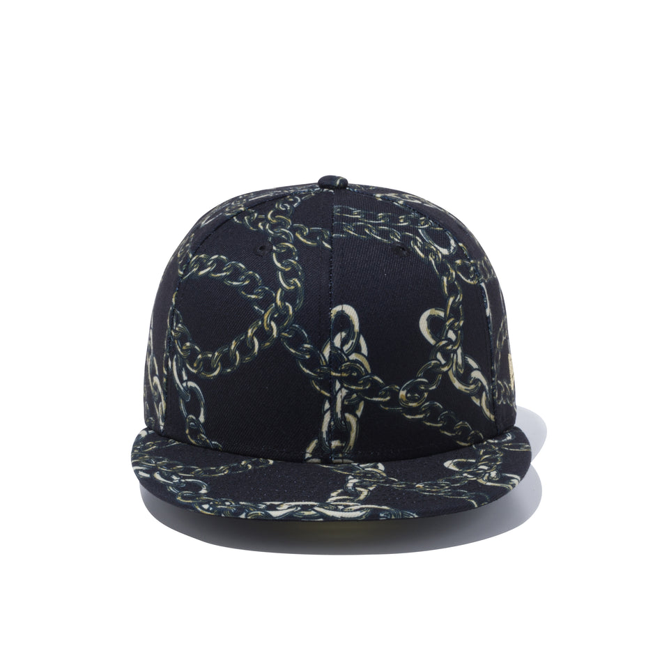 59FIFTY ゴールドチェーン オールオーバープリント ブラック