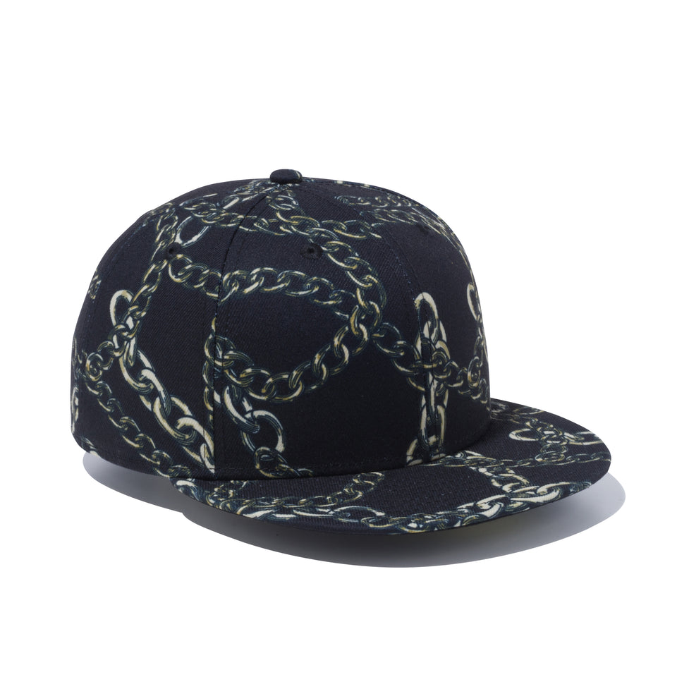 59FIFTY ゴールドチェーン オールオーバープリント ブラック