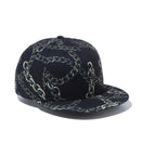 59FIFTY ゴールドチェーン オールオーバープリント ブラック