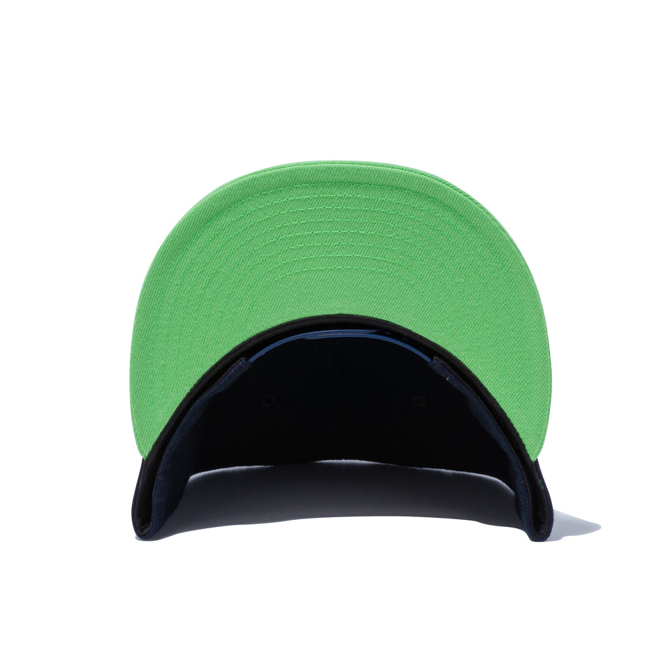 9FIFTY 東京ヤクルトスワローズ ネイビー ライムグリーンバイザー