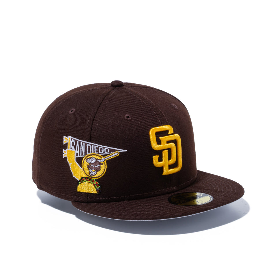 59FIFTY MLB CITY サンディエゴ・パドレス グレーアンダーバイザー