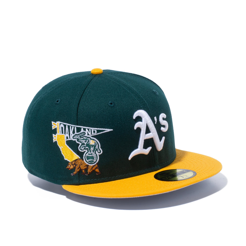 59FIFTY MLB CITY オークランド・アスレチックス グレーアンダーバイザー