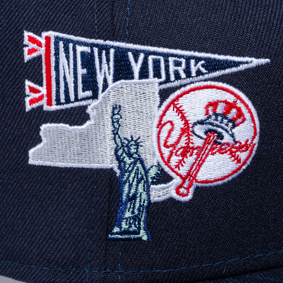 59FIFTY MLB CITY ニューヨーク・ヤンキース グレーアンダーバイザー