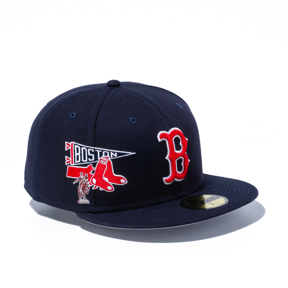 59FIFTY MLB CITY ボストン・レッドソックス グレーアンダーバイザー