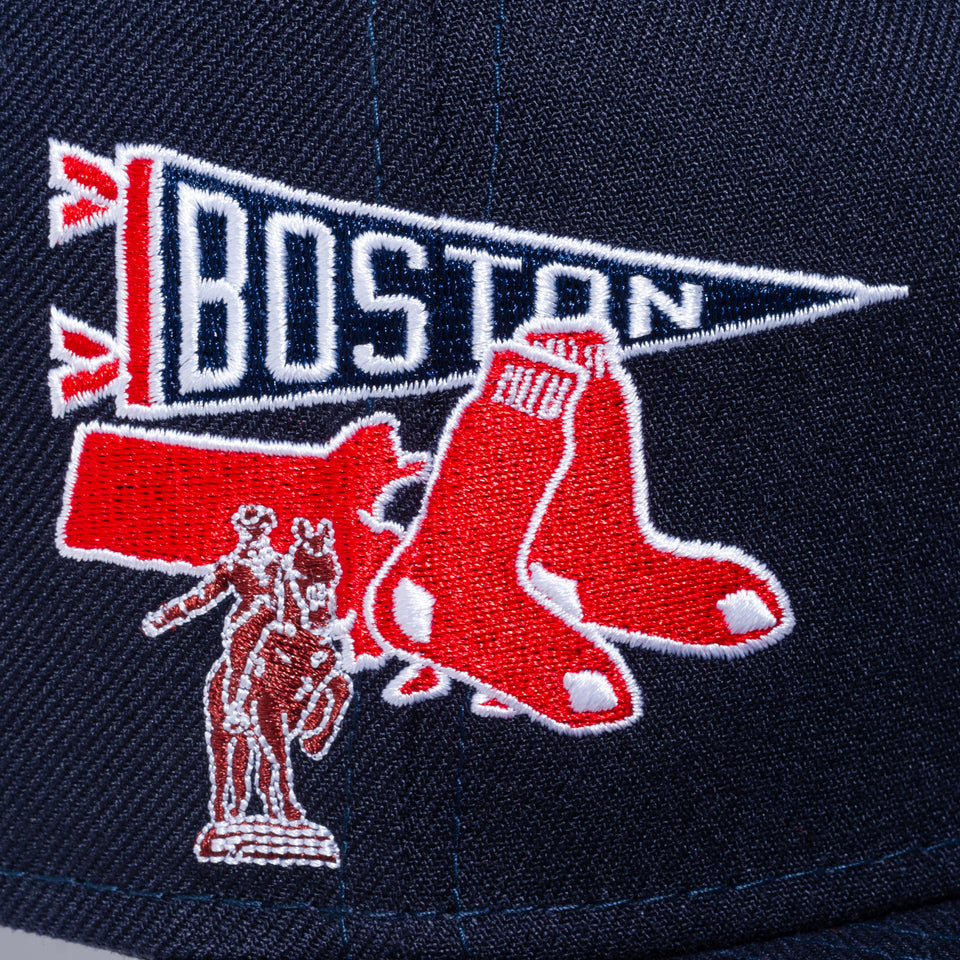 59FIFTY MLB CITY ボストン・レッドソックス グレーアンダーバイザー