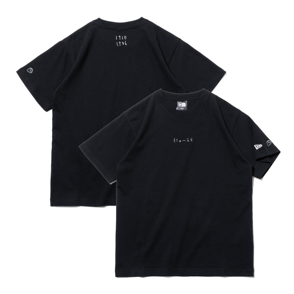 予約 | 半袖 コットン Tシャツ AI TAKAHASHI 高橋愛 にゅーえら 1920 1986 ロゴ ブラック レギュラーフィット