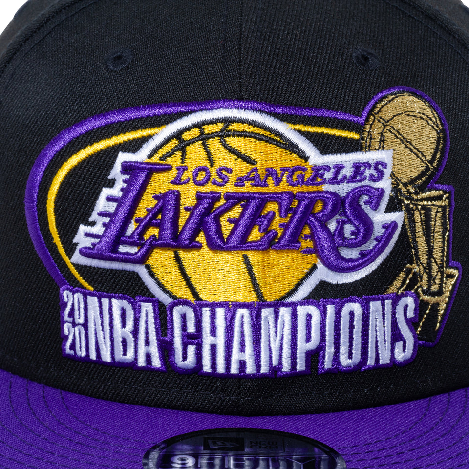 9FIFTY 2020 NBA CHAMPIONS ロサンゼルス・レイカーズ ブラック パープルバイザー