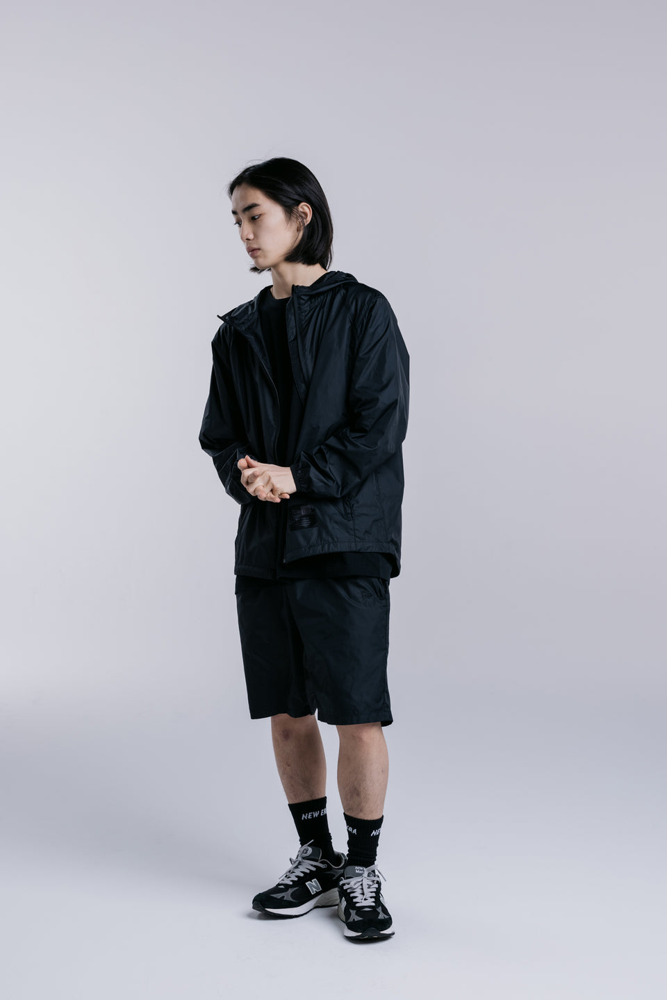 ウィンド ショートパンツ NEW ERA BLACK LABEL ブラック