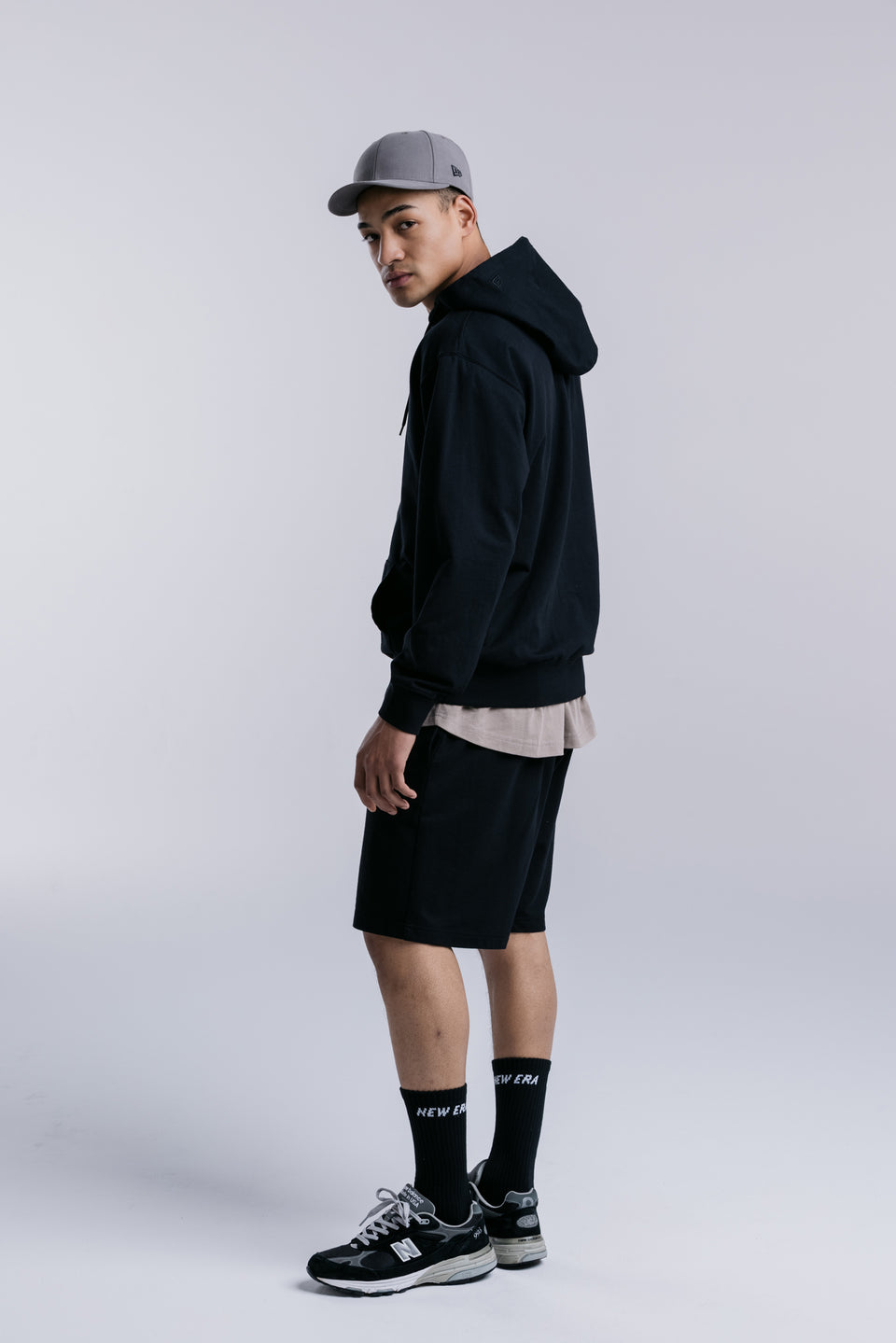 ライトスウェット ショートパンツ NEW ERA BLACK LABEL ブラック