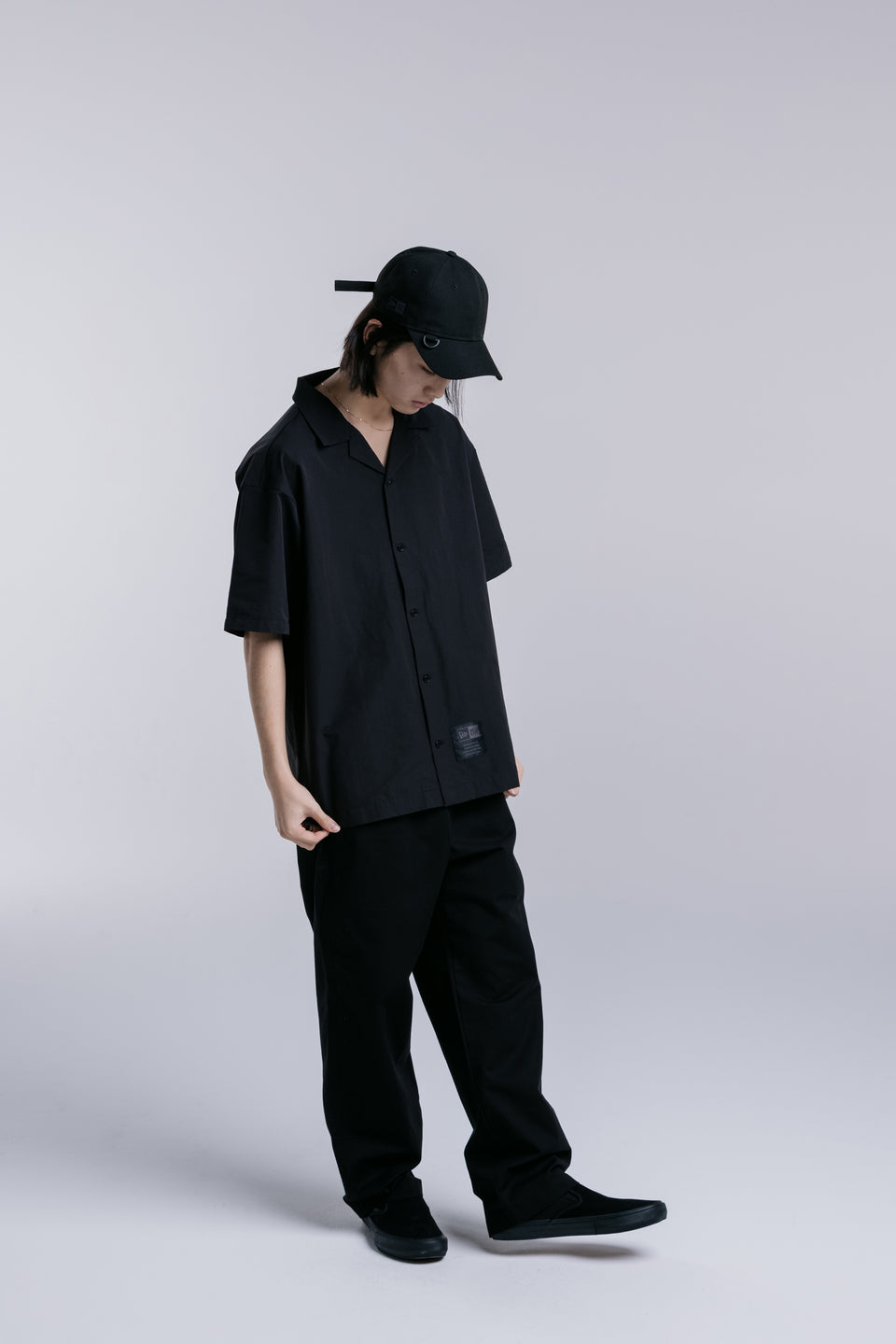 ワイドパンツ NEW ERA BLACK LABEL リラックスフィット ブラック