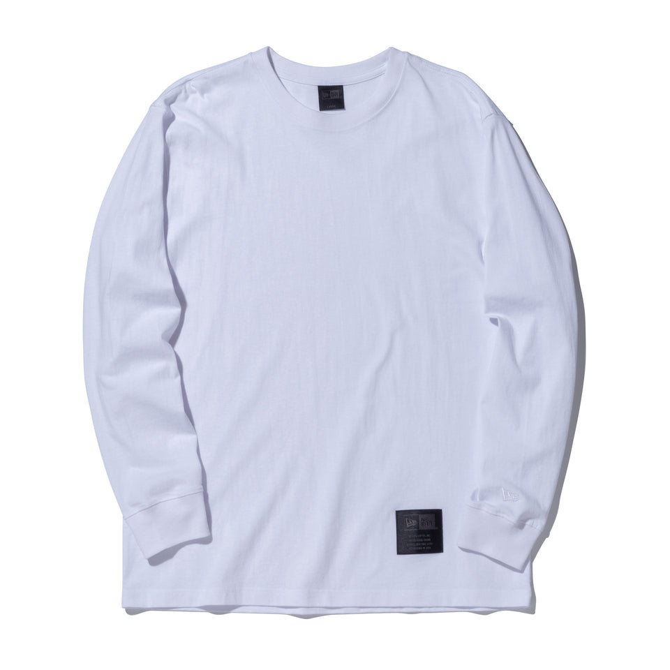 長袖 コットン Tシャツ NEW ERA BLACK LABEL リラックスフィット ホワイト