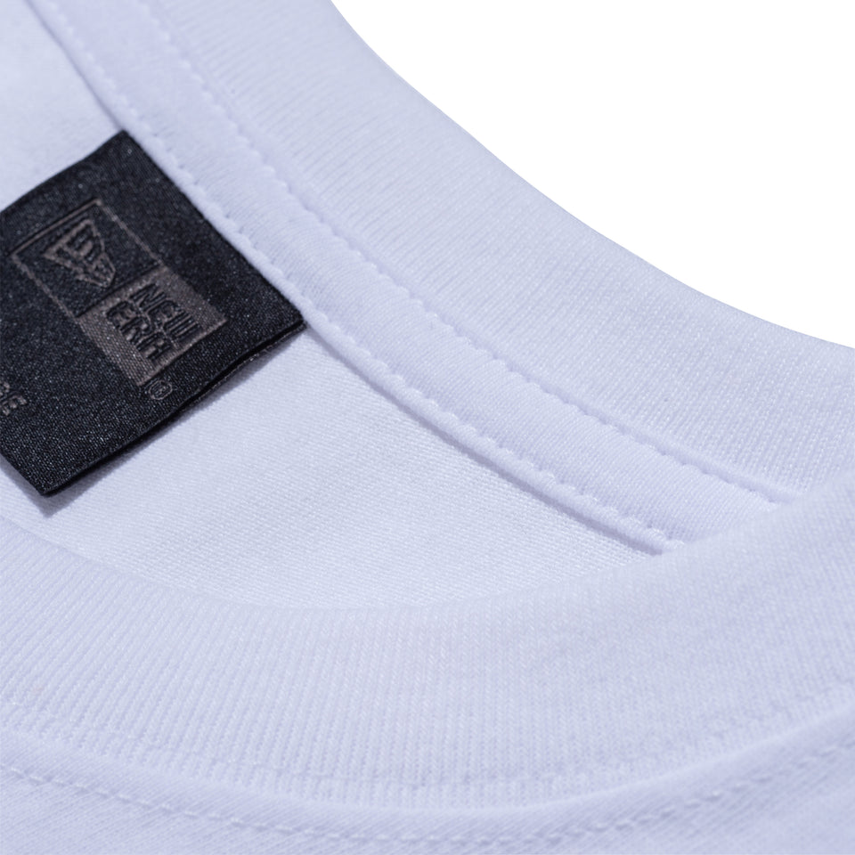 長袖 コットン Tシャツ NEW ERA BLACK LABEL リラックスフィット ホワイト