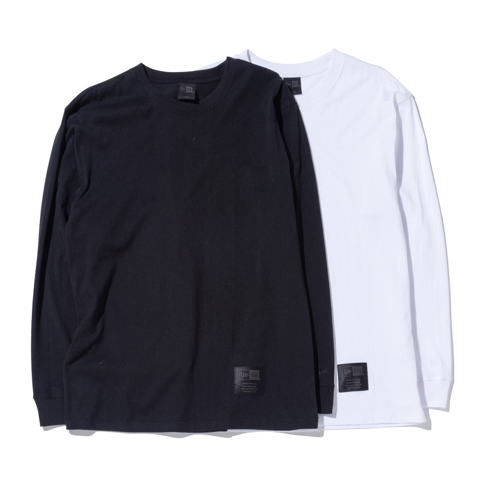 長袖 コットン Tシャツ NEW ERA BLACK LABEL リラックスフィット ブラック