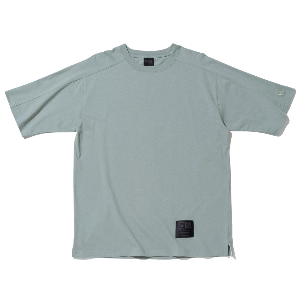 半袖 パネルド コットン Tシャツ NEW ERA BLACK LABEL セージグリーン