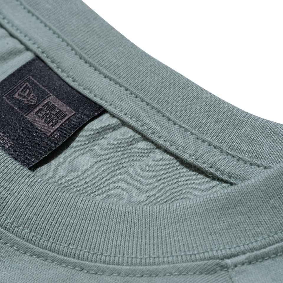 半袖 パネルド コットン Tシャツ NEW ERA BLACK LABEL セージグリーン