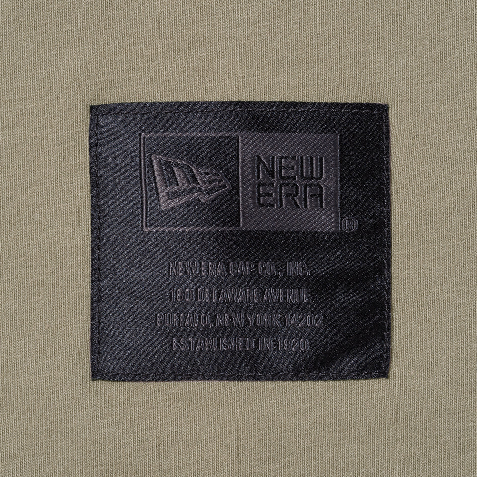 半袖 パネルド コットン Tシャツ NEW ERA BLACK LABEL ペールカーキ