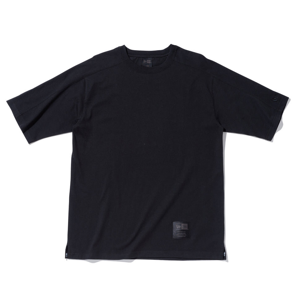 半袖 パネルド コットン Tシャツ NEW ERA BLACK LABEL ブラック
