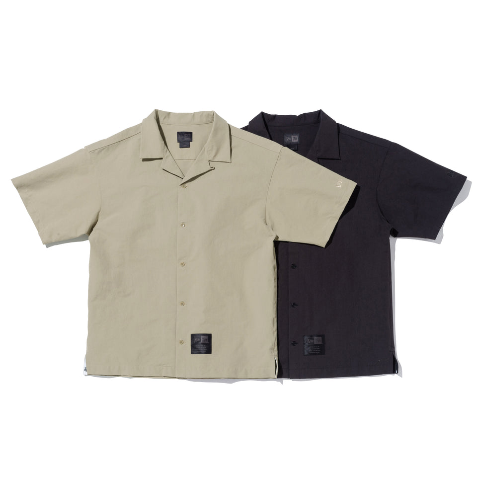 半袖 オープンカラーシャツ NEW ERA BLACK LABEL ペールカーキ