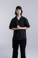 半袖 オープンカラーシャツ NEW ERA BLACK LABEL ブラック