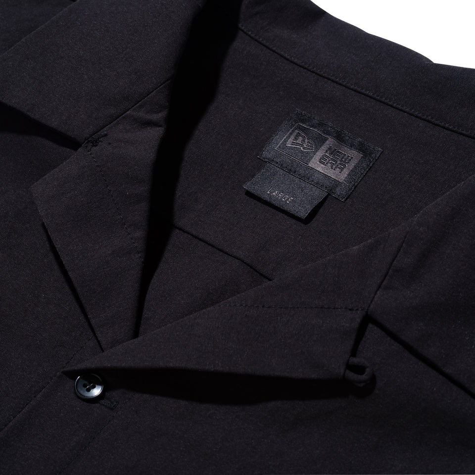 半袖 オープンカラーシャツ NEW ERA BLACK LABEL ブラック