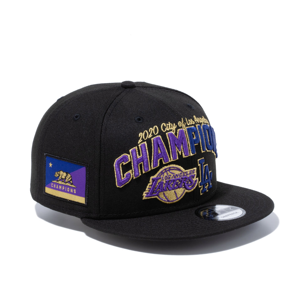 9FIFTY 2020 CHAMPIONS ロサンゼルス・ドジャース ロサンゼルス・レイカーズ ブラック
