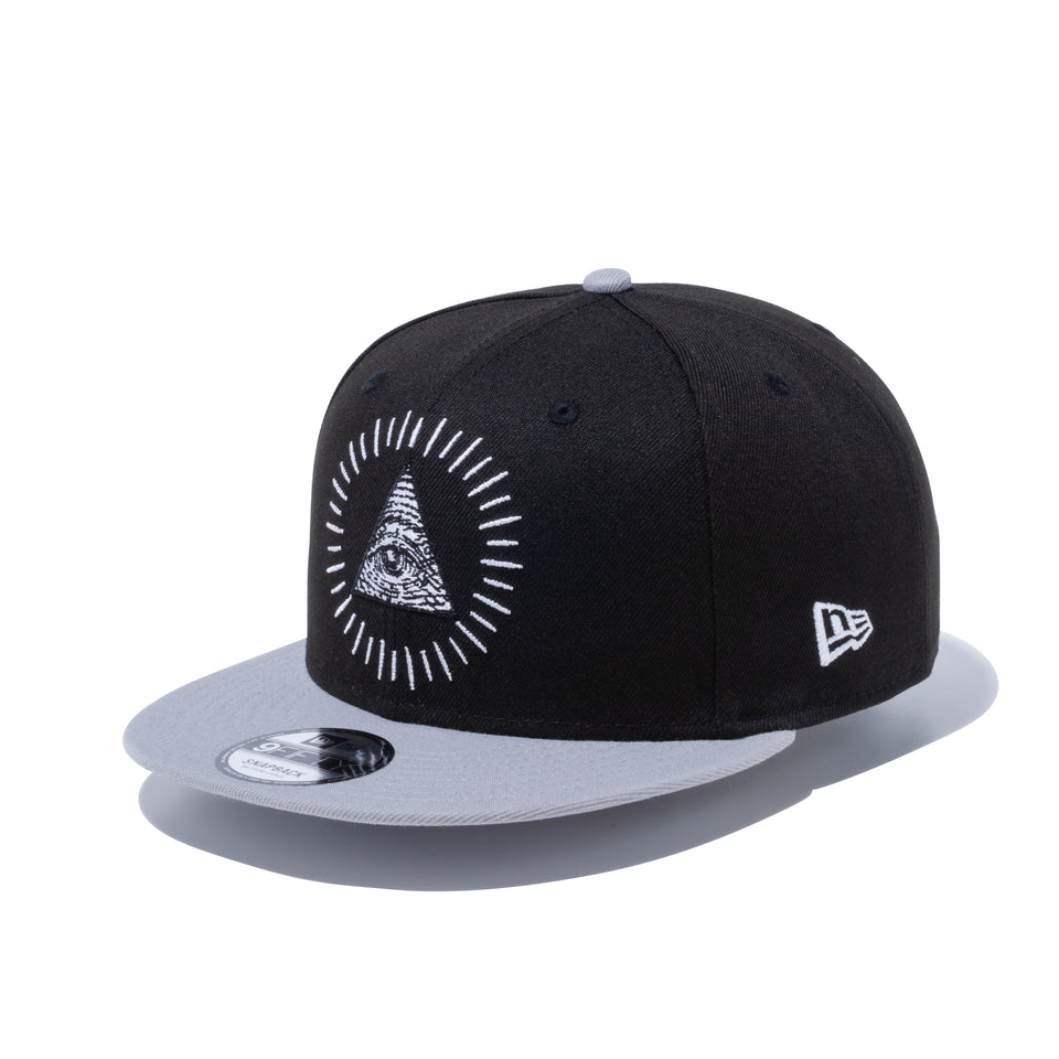 9FIFTY ダラー アイ アートワーク ブラック × スノーホワイト グレーバイザー