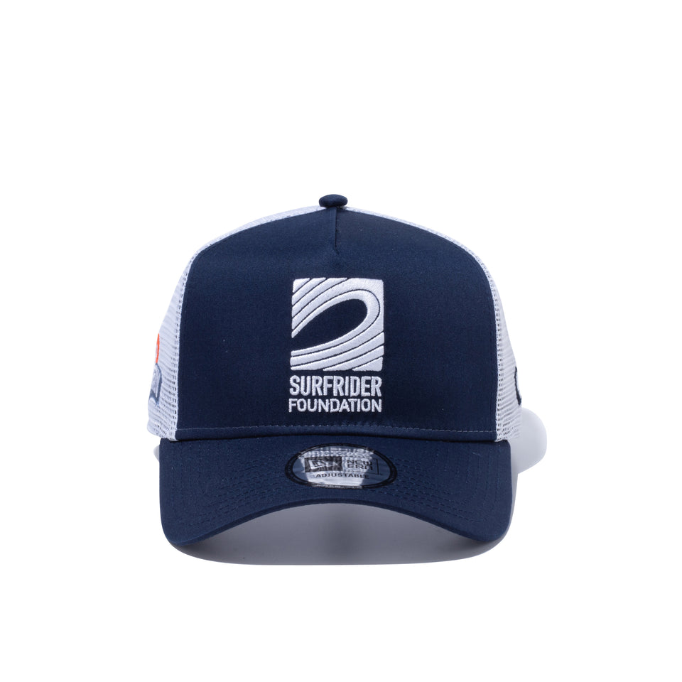 9FORTY A-Frame トラッカー SURFRIDER FOUNDATION サーフライダー・ファウンデーション ロゴ ネイビー ホワイトメッシュ