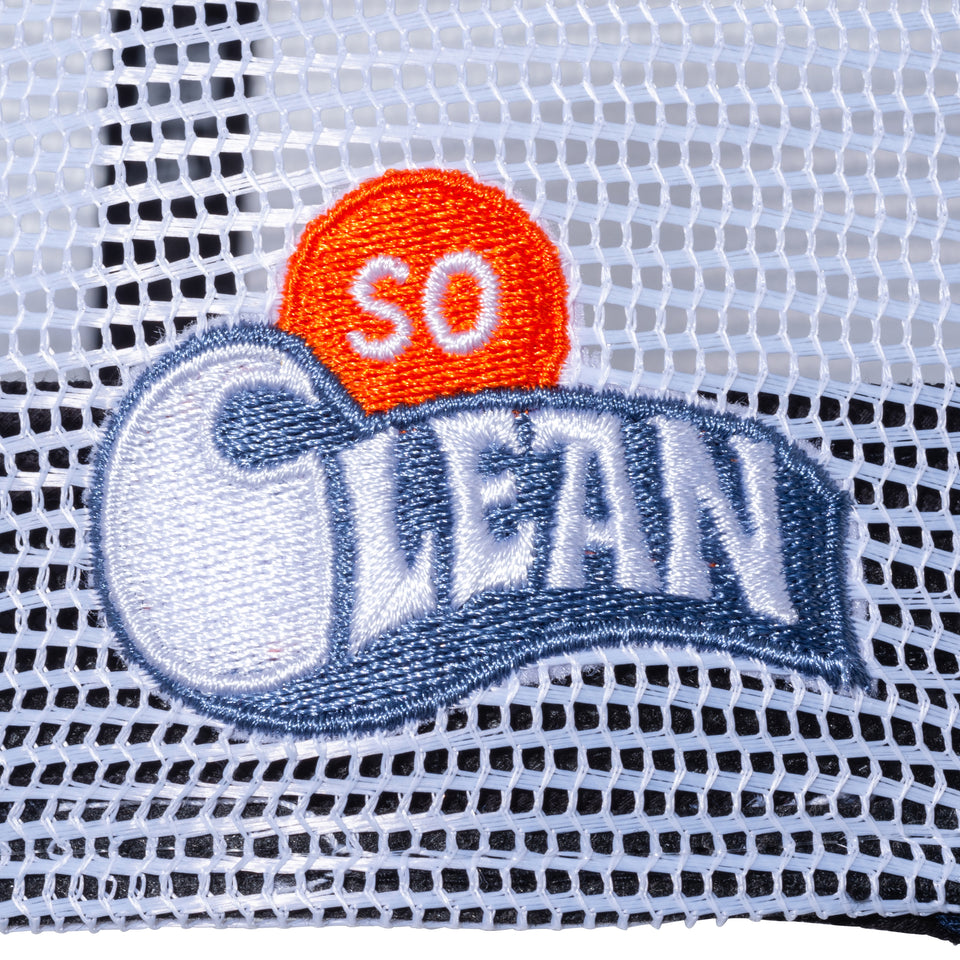 9FORTY A-Frame トラッカー SURFRIDER FOUNDATION サーフライダー・ファウンデーション ロゴ ネイビー ホワイトメッシュ