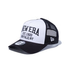 9FORTY A-Frame トラッカー ニューエラ アーチロゴ ホワイト ブラックメッシュ | NEW ERA ニューエラ公式オンラインストア