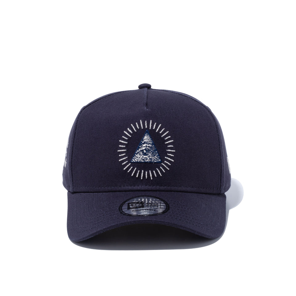 9FORTY A-Frame ダラー オールオーバー エンブロイダリー ネイビー × メタリックシルバー