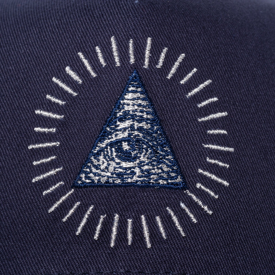9FORTY A-Frame ダラー オールオーバー エンブロイダリー ネイビー × メタリックシルバー