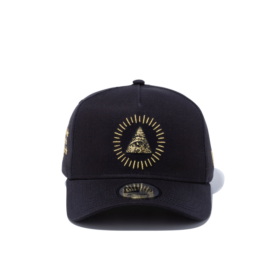 9FORTY A-Frame ダラー オールオーバー エンブロイダリー ブラック × メタリックゴールド