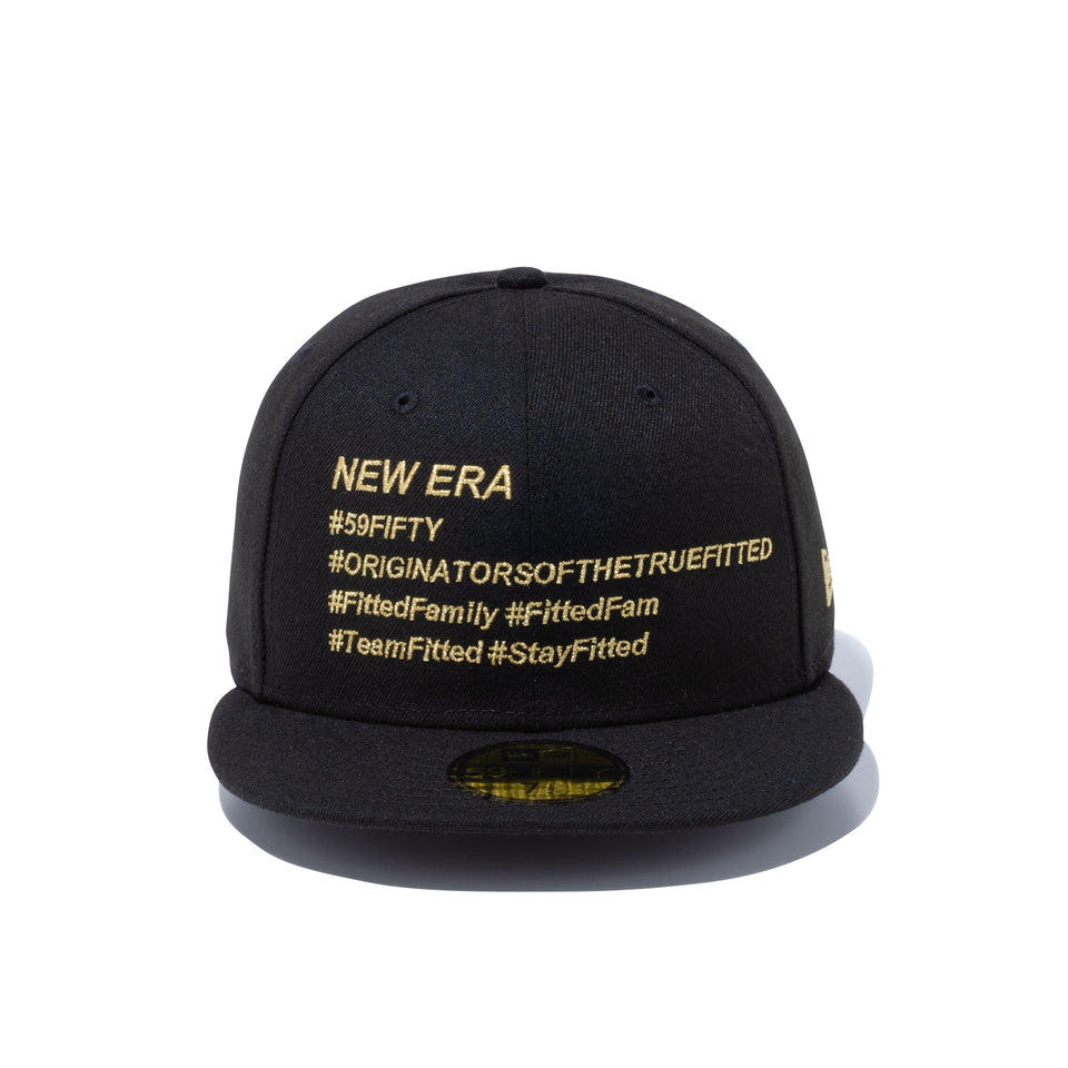 59FIFTY シリーズ ハッシュタグ ブラック × メタリックゴールド