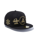 59FIFTY ダラー オールオーバー エンブロイダリー ブラック × メタリックゴールド