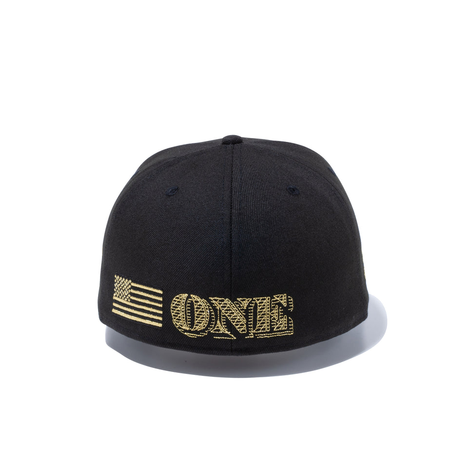 59FIFTY ダラー オールオーバー エンブロイダリー ブラック × メタリックゴールド