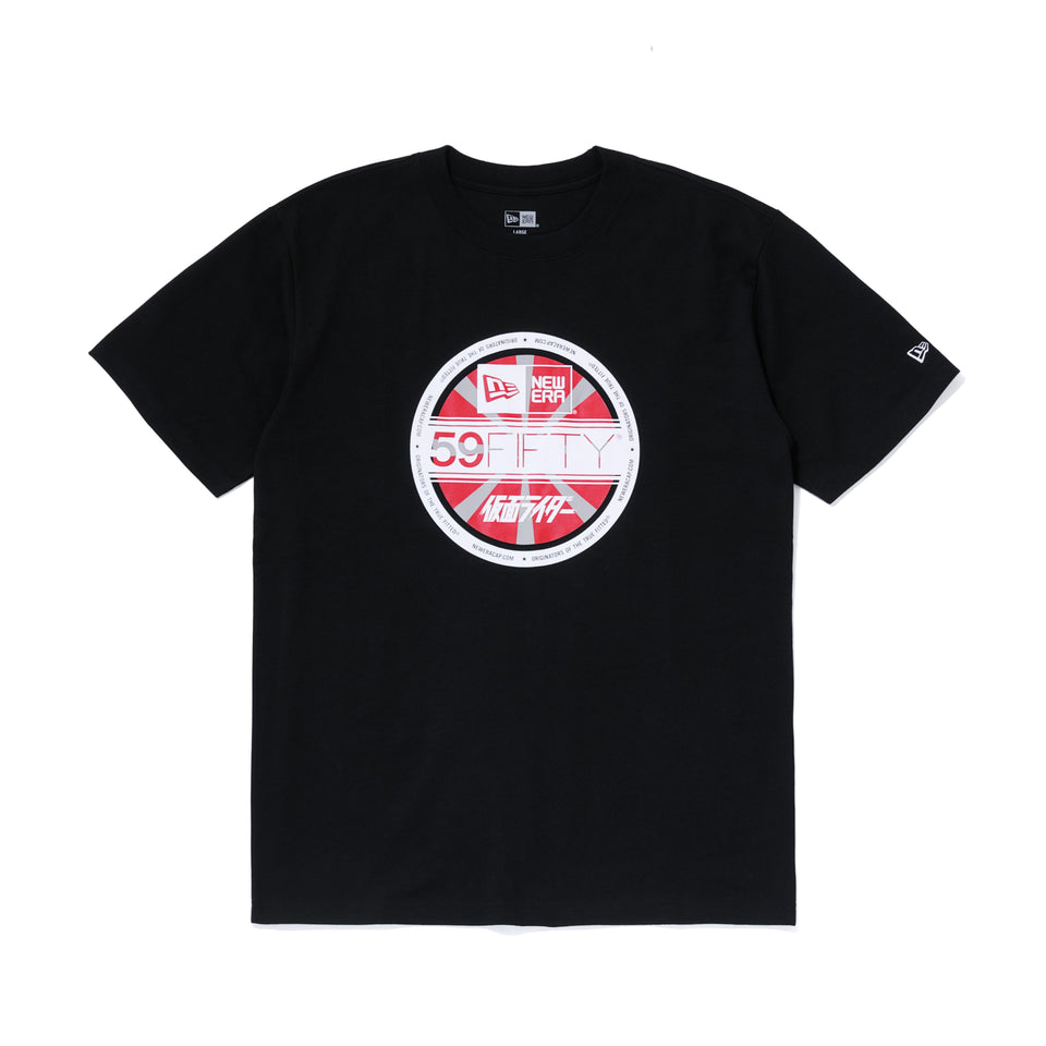 半袖 コットン Tシャツ 仮面ライダー1号 ライダーベルト バイザーステッカー ブラック