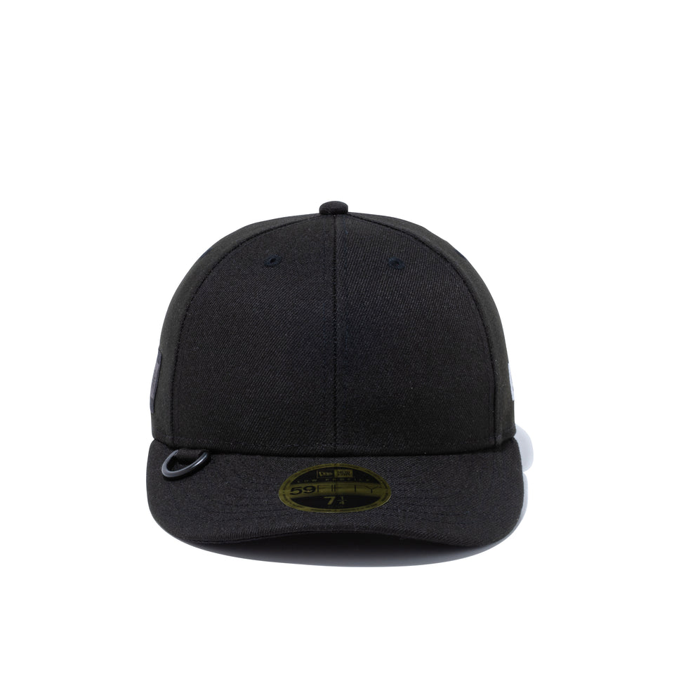 LP 59FIFTY NEW ERA BLACK LABEL Dリング ウーブンラベル ブラック