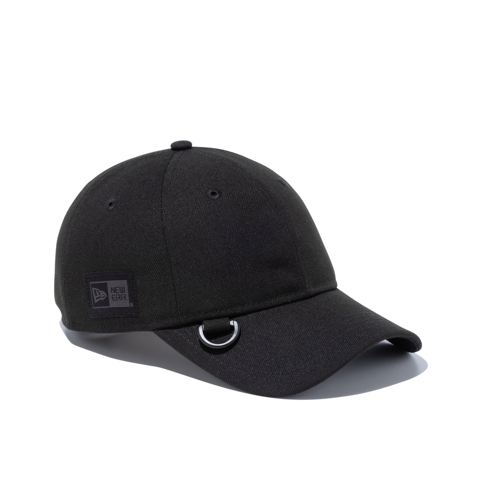 9TWENTY NEW ERA BLACK LABEL Dリング ウーブンラベル ブラック