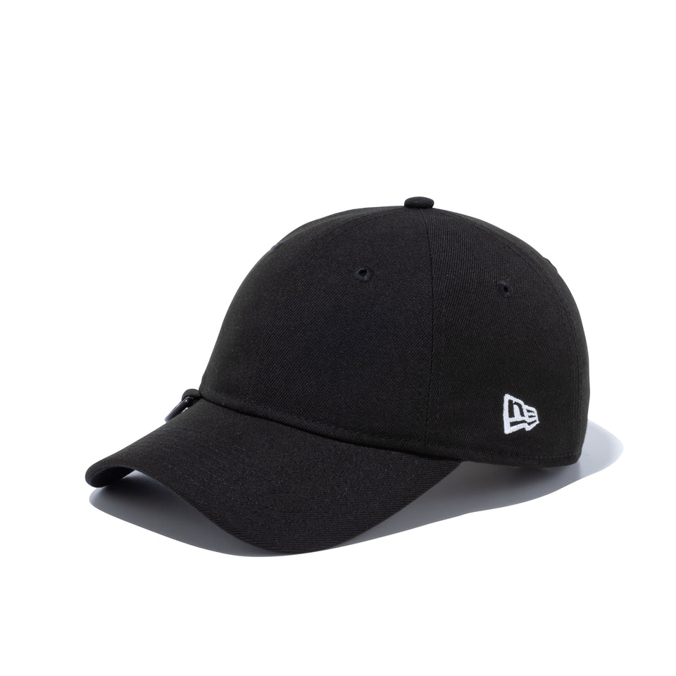 9TWENTY NEW ERA BLACK LABEL Dリング ウーブンラベル ブラック