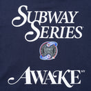 裏起毛 スウェット プルオーバーフーディー AWAKE NY ニューヨーク・ヤンキース サブウェイシリーズ ネイビー