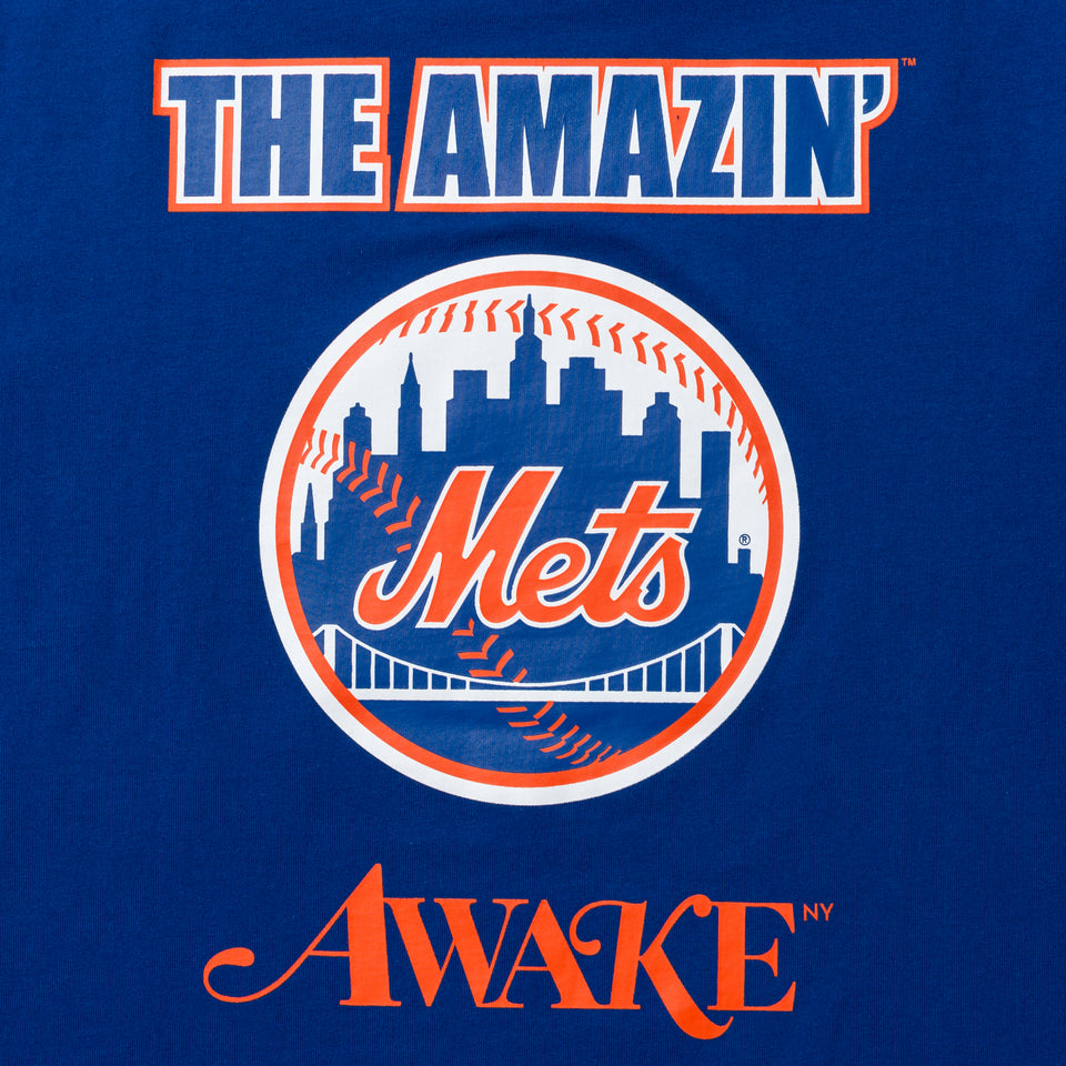 半袖 コットン Tシャツ AWAKE NY ニューヨーク・メッツ サブウェイシリーズ ロイヤル