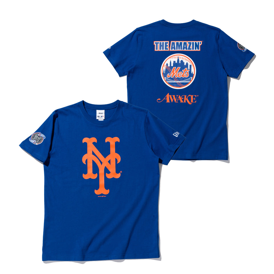 半袖 コットン Tシャツ AWAKE NY ニューヨーク・メッツ サブウェイシリーズ ロイヤル
