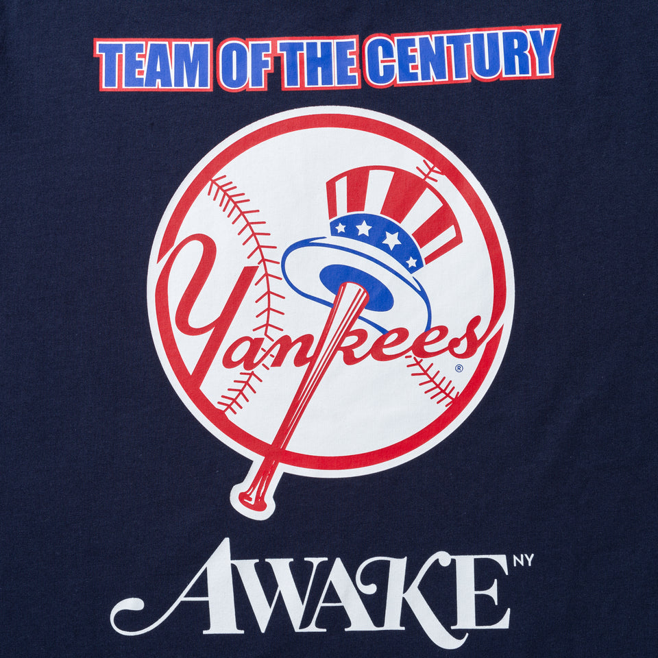 半袖 コットン Tシャツ AWAKE NY ニューヨーク・ヤンキース サブウェイシリーズ ネイビー