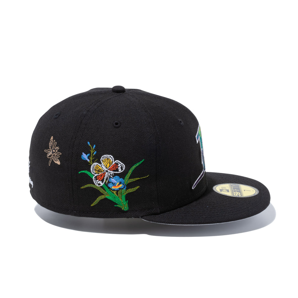 59FIFTY Felt クーパーズタウン タンパベイ・レイズ Butterfly Garden グレーアンダーバイザー - 12849886-700| NEW ERA ニューエラ公式オンラインストア