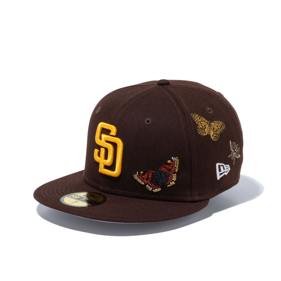 59FIFTY Felt サンディエゴ・パドレス Butterfly Garden グレーアンダーバイザー - 12849887-700| NEW ERA ニューエラ公式オンラインストア