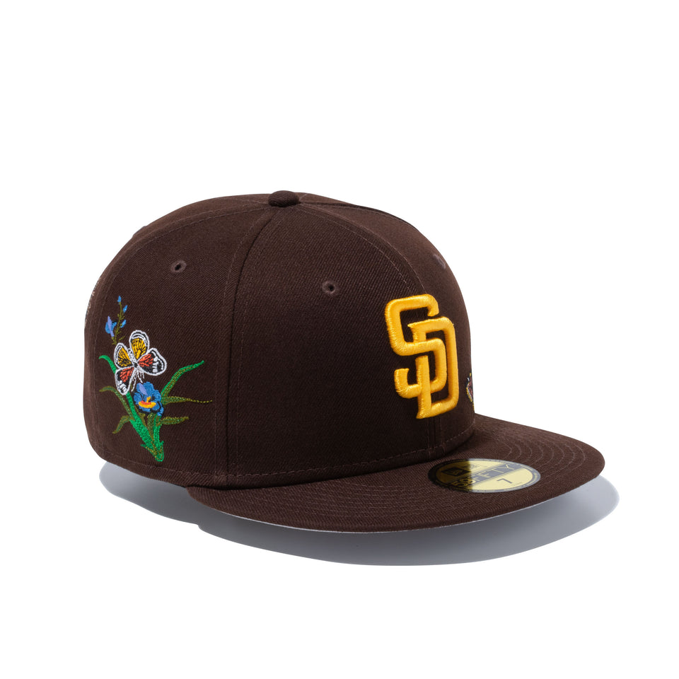 59FIFTY Felt サンディエゴ・パドレス Butterfly Garden グレーアンダーバイザー - 12849887-700| NEW ERA ニューエラ公式オンラインストア