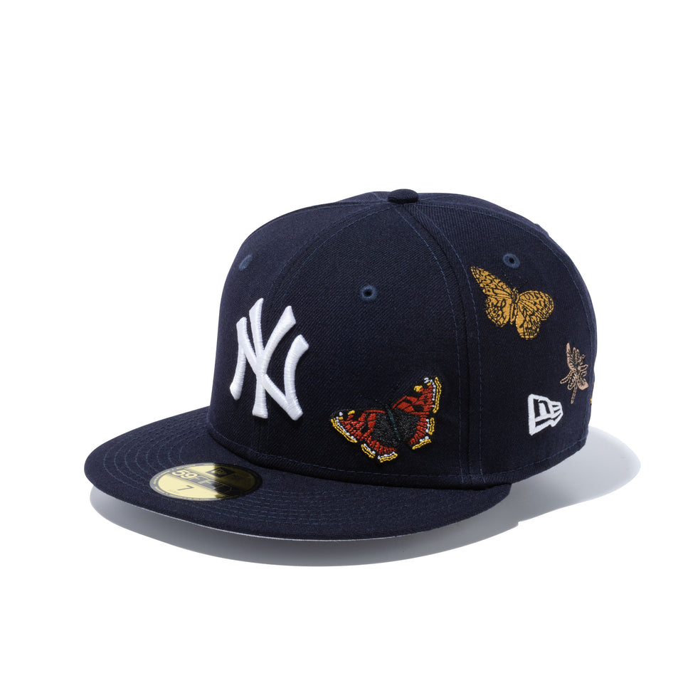 59FIFTY Felt ニューヨーク・ヤンキース Butterfly Garden グレーアンダーバイザー - 12849888-700| NEW ERA ニューエラ公式オンラインストア