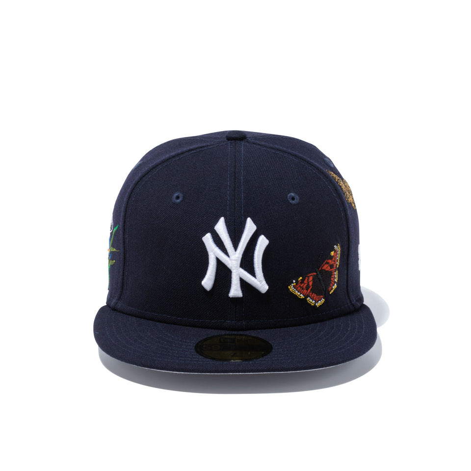 59FIFTY Felt ニューヨーク・ヤンキース Butterfly Garden グレーアンダーバイザー - 12849888-700| NEW ERA ニューエラ公式オンラインストア