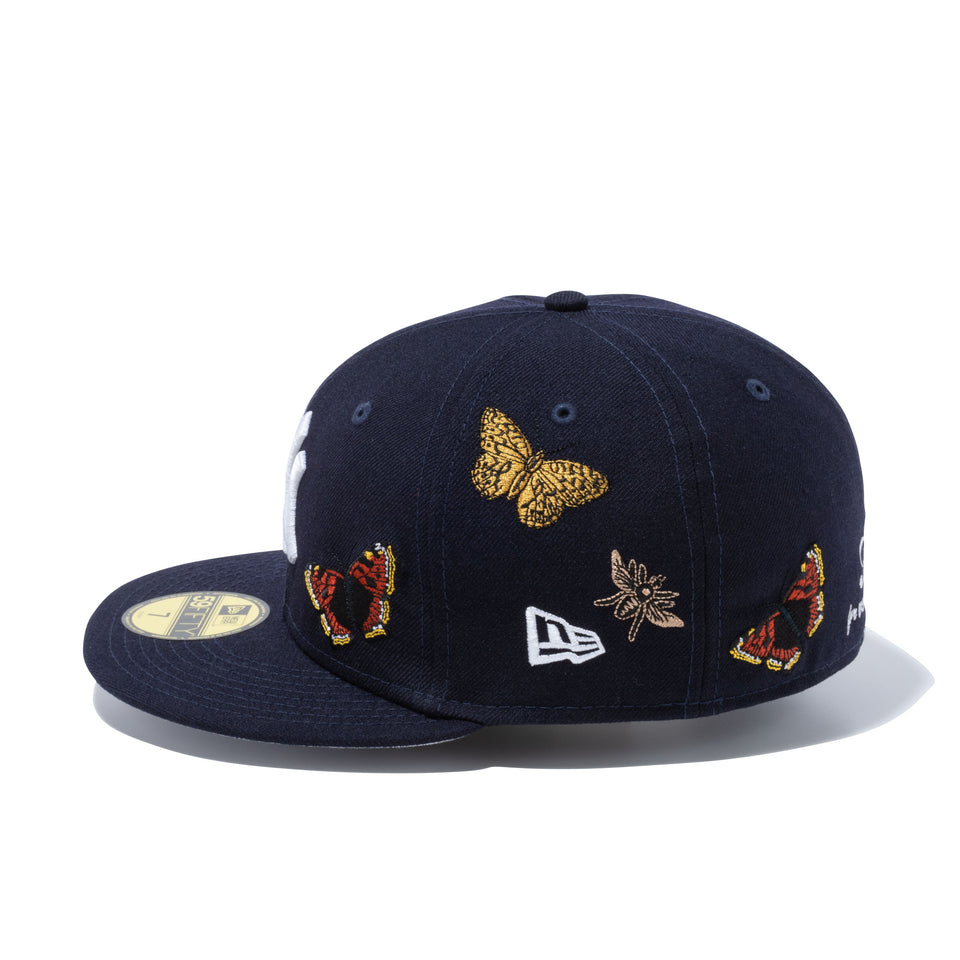 59FIFTY Felt ニューヨーク・ヤンキース Butterfly Garden グレーアンダーバイザー - 12849888-700| NEW ERA ニューエラ公式オンラインストア