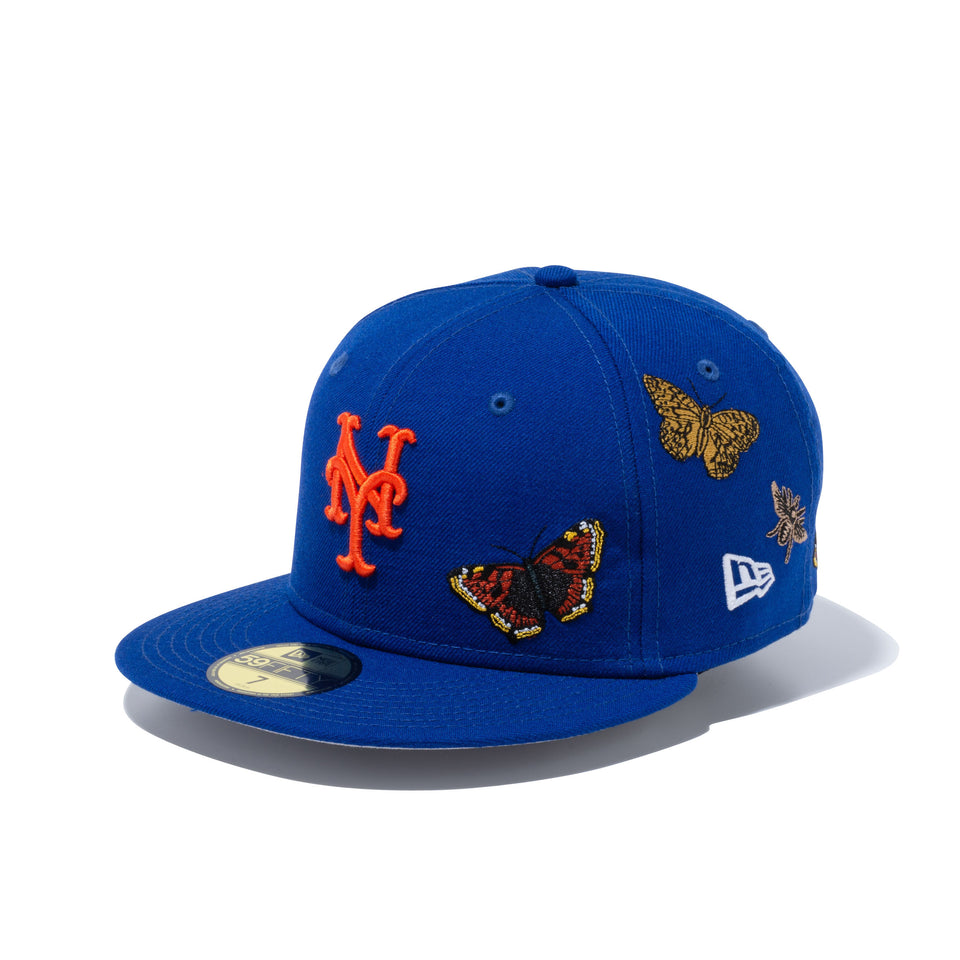 59FIFTY Felt ニューヨーク・メッツ Butterfly Garden グレーアンダーバイザー - 12849889-700| NEW ERA ニューエラ公式オンラインストア